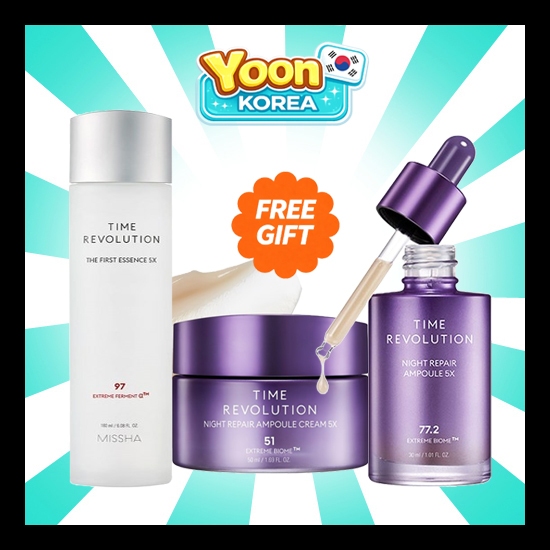 [MISSHA] Time Revolution The First Essence 5X / Night Repair Ampoule 5X / Repair Ampoule Cream 5X