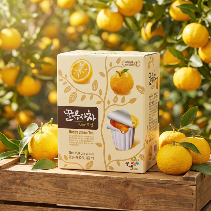 [KFOOD] Honey Citron Tea 450g (30g x 15 ซอง) ชาซิตรอนเกาหลี (Yuzu Tea) ผสมน้ำผึ้ง เครื่องดื่มวิตามิน