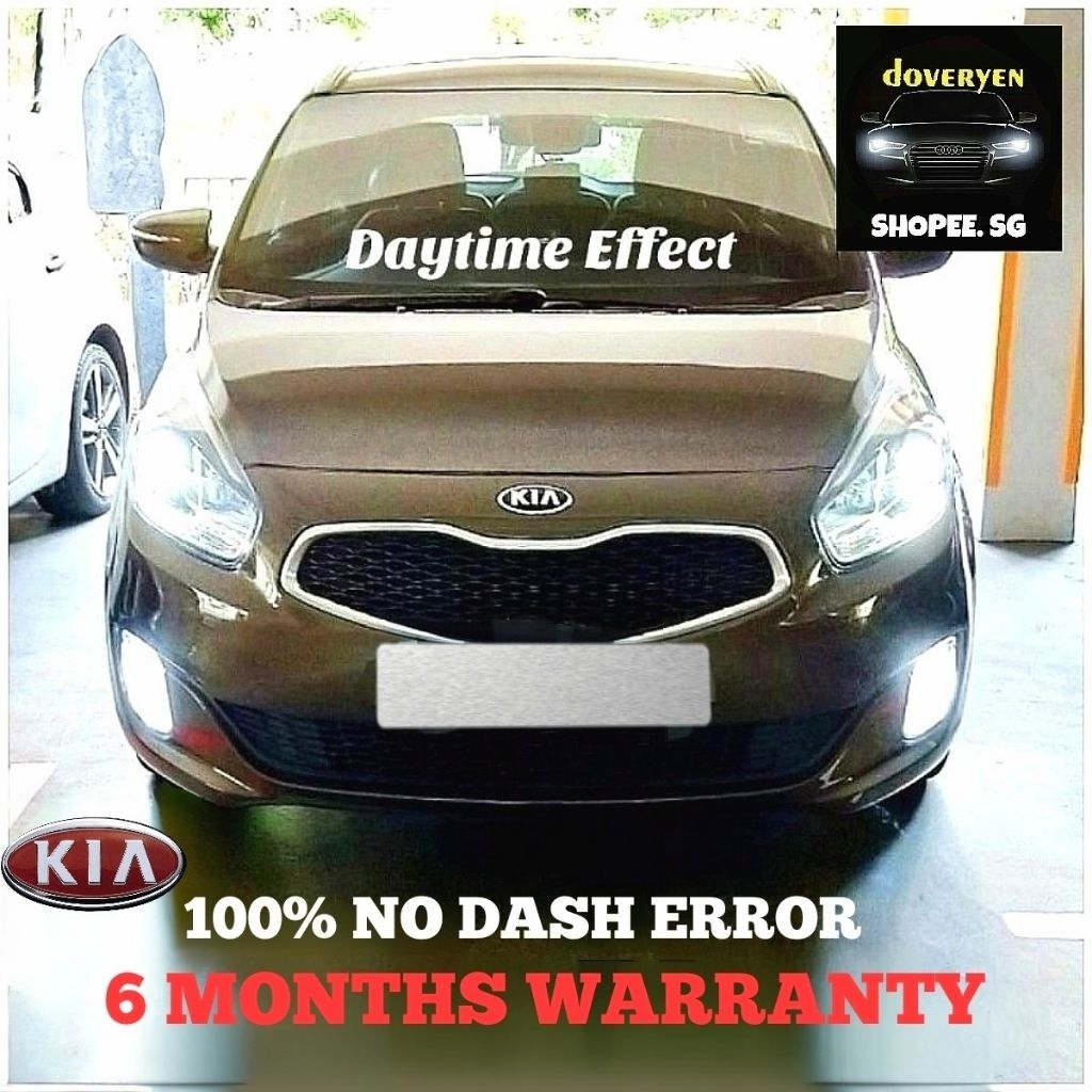 Kia Carens New Ver 6500k ไฟหน้า LED สีขาว/ไฟเลี้ยว/หลอดไฟหมอกไม่มี Dash Error - H7 H8 H11 H16 T15 W1