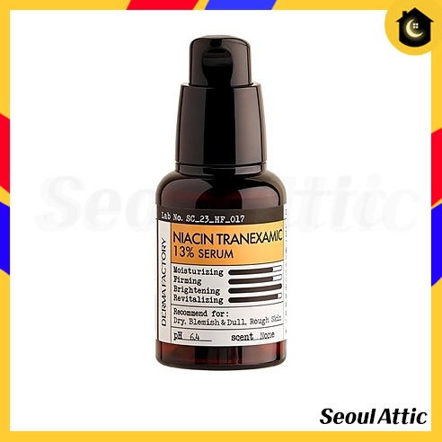 Derma Factory Niacin Tranexamic 13% Serum 30ml Dark Spot Correcting Whitening Skin Tone