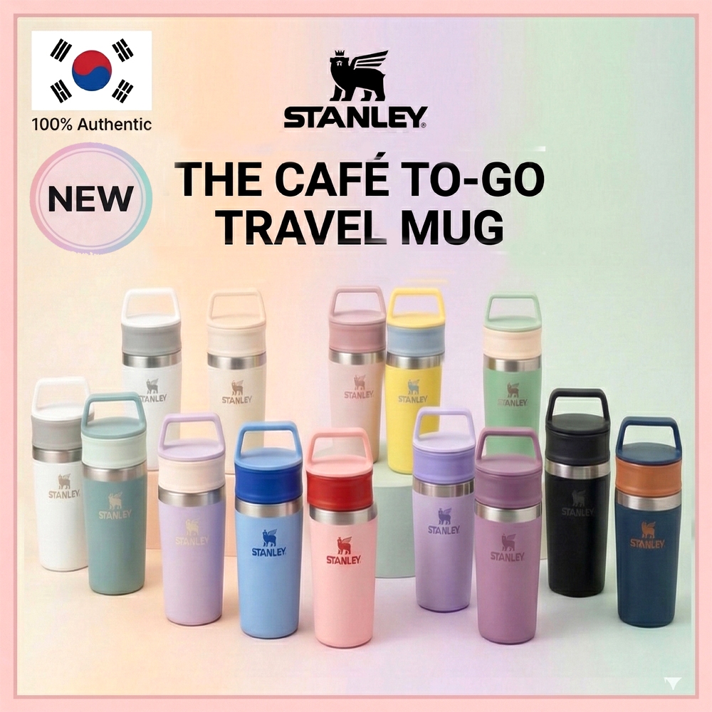 [KOREA] แก้วเดินทาง Stanley Cafe To-Go (+ของแถม) | 236ml 354ml 473ml 591ml แก้วน้ําสูญญากาศ DOUBLE-WALL VACUUM INSULATED CUP สแตนเลสชากาแฟถ้วยฉนวนร้อนและเย็น