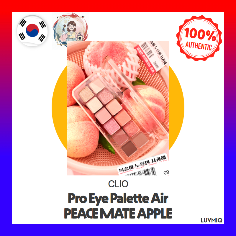 [CLIO] Pro Eye Palette Air Peach Apple – Coral Peach Matte Shimmer Glitter Eyeshadow Palette