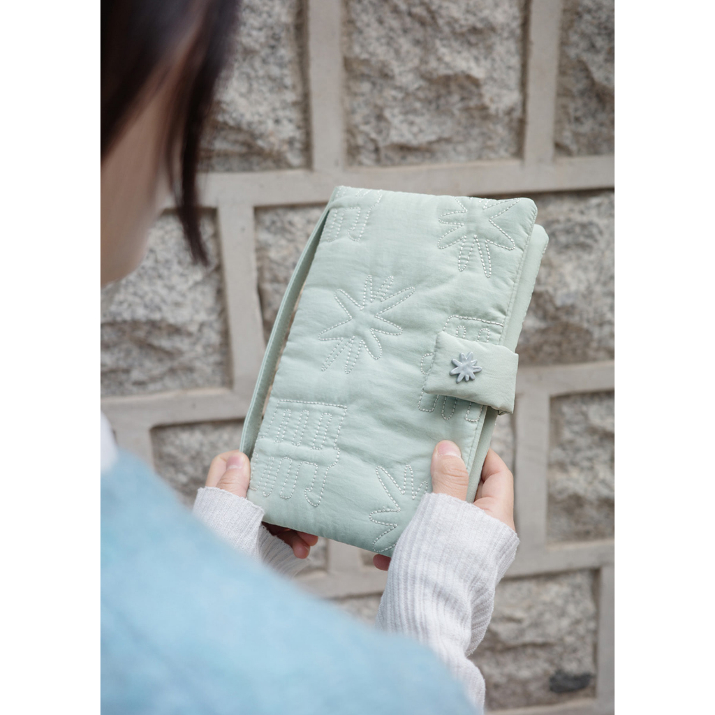 OIMU Book Cushion Hand Bag Korean Book Sleeve Pouch Soft Cotton Book Protector Carry Bag Made in Kor