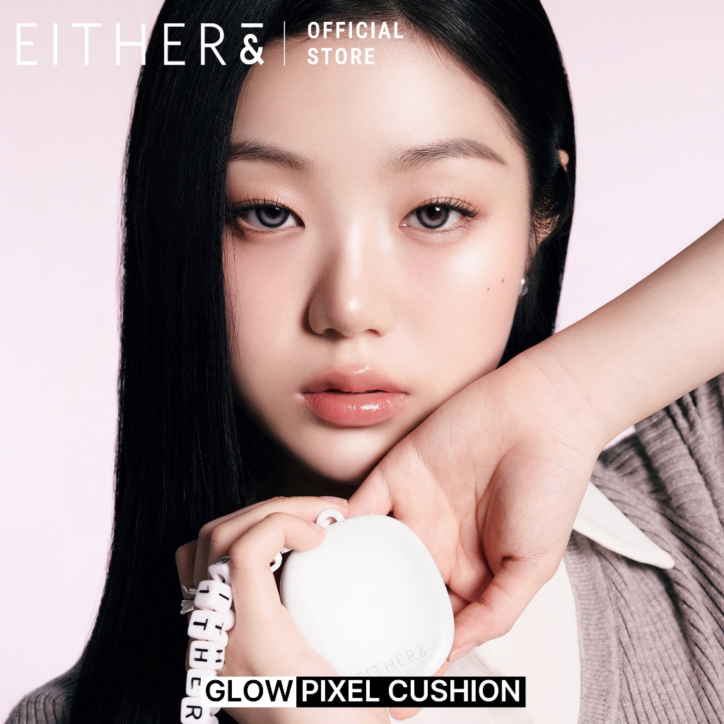 คุชชั่นมินิ EITHER& Glow Pixel SPF50+ PA+++ 6g – ปกปิดผิวโกลว์ ฉ่ำวาว พร้อมบำรุงผิว