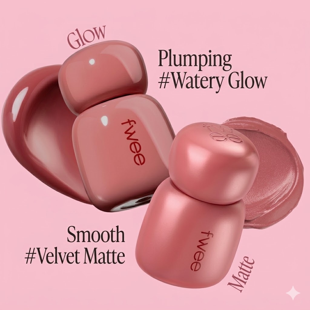 Fwee Pure Rose Obsession Stay Fit Tint 18 เฉดสี (Glow/Matte) + Lip Stain ติดทนนาน 4g