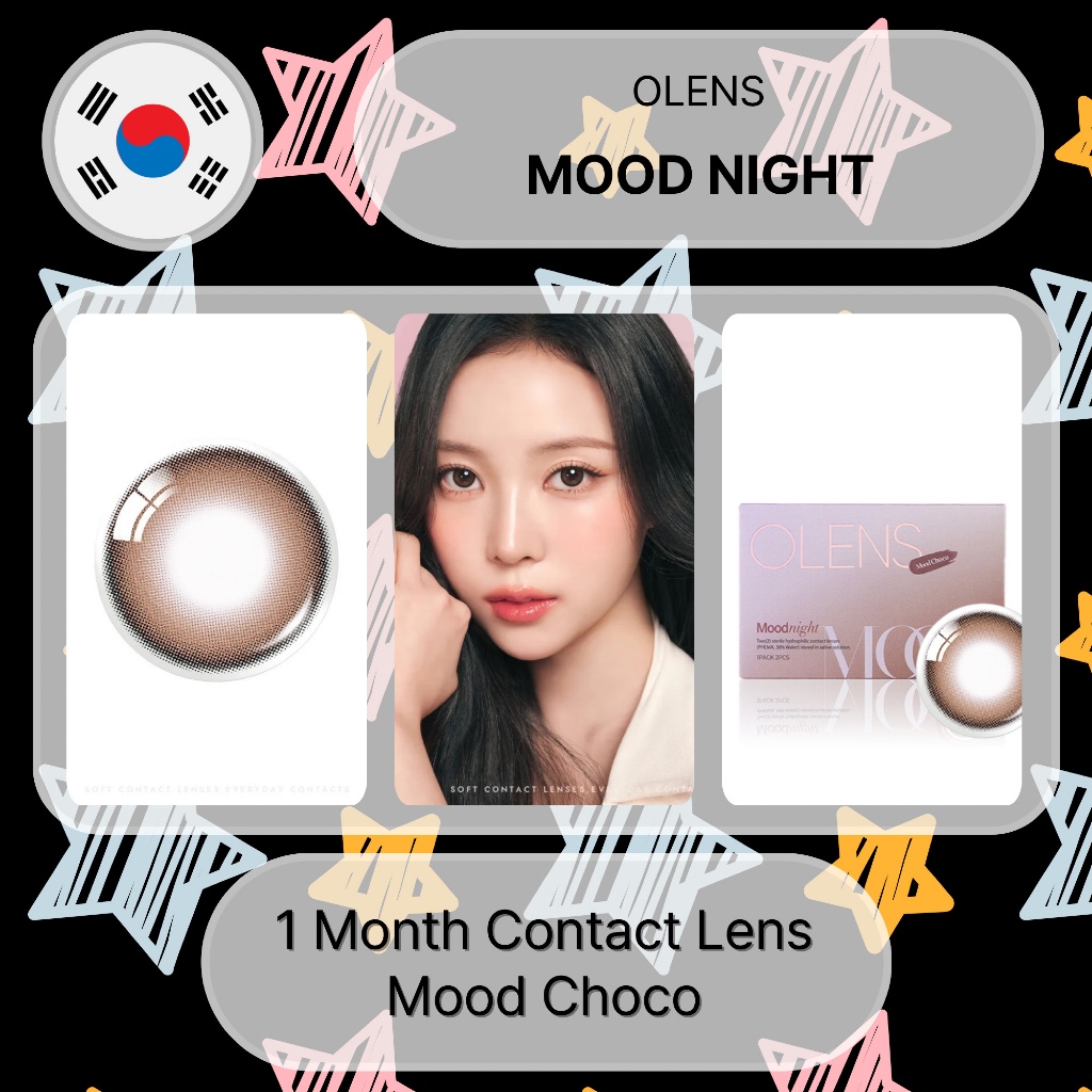 Olens Mood Night (Mood Choco) คอนแทคเลนส์ 1 เดือน Meov