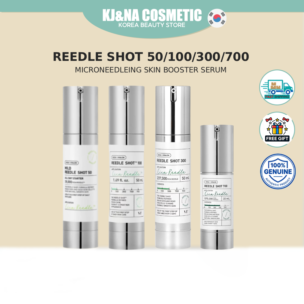 [VT] REEDLE SHOT 100 / 300 / 700 Silica, Microneedleing skin booster serum, Spot treatment Needle sh
