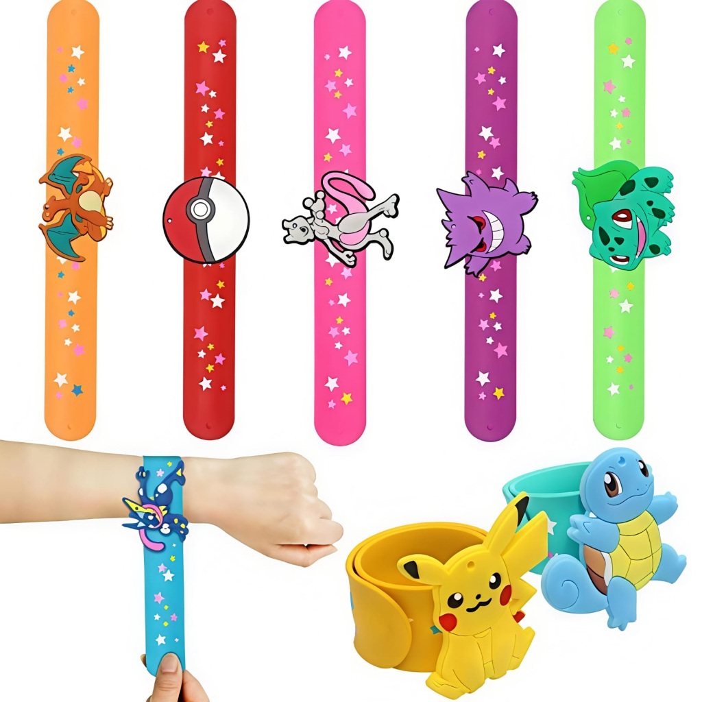 Pokemon Snap Snap Band l Snap Watch l ของเล่นเด็ก l วันเกิด Party Goodie กระเป๋า l Pikachu Poke Ball
