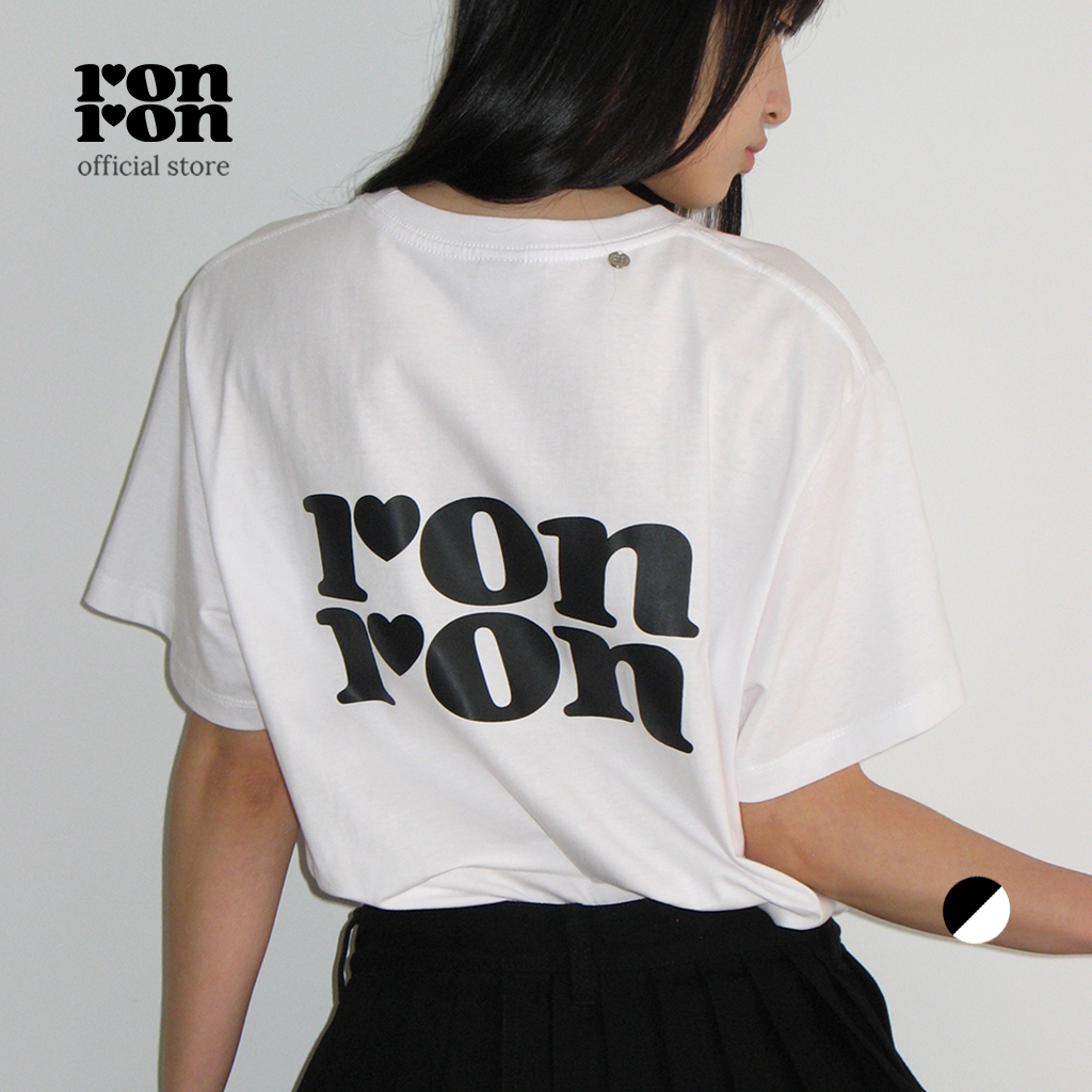 [RONRON] Back Logo Basic Fit T Shirt / 2Colors