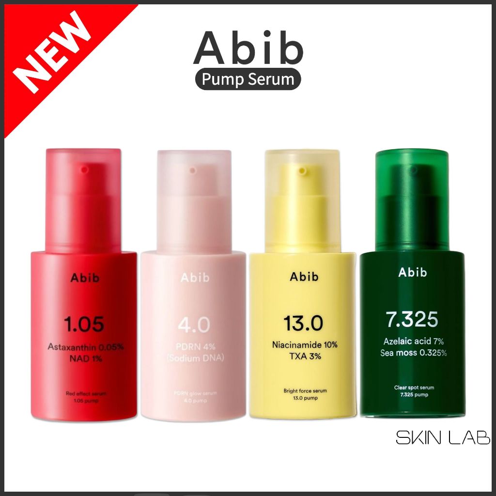 [Abib] NEW Pump Serum 30ml | Clear Spot / Bright Force / PDRN Glow / Red Effect (4 สูตรยอดนิยม)