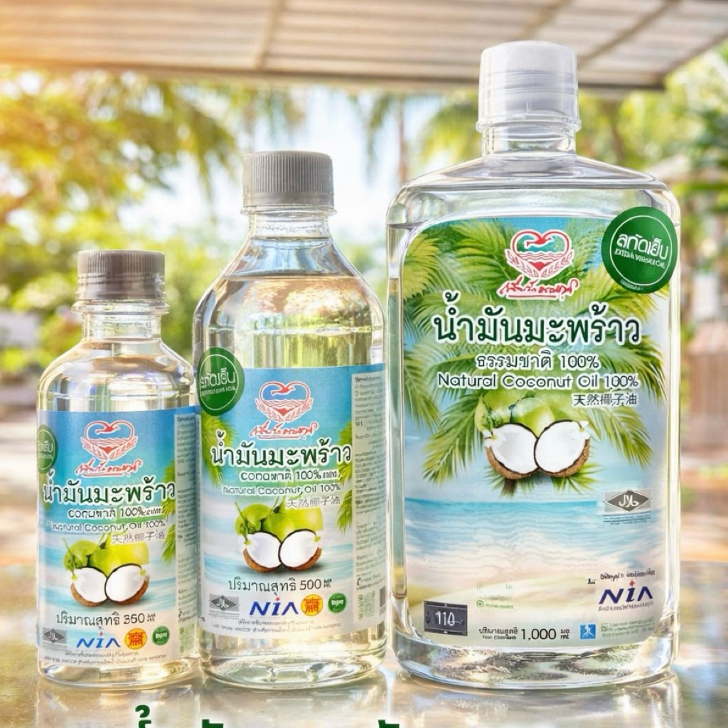 น้ำมันมะพร้าวสกัดเย็น แท้ 100% ( Virgin Coconut oil 100%) ราคา ถูกที่สุด ดีลบีเคเค