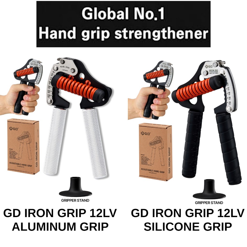 GD IRON GRIP 12 ระดับ (12 ~ 82 กก.) มือจับแบบปรับได้ Grip Strengthener สายรัดข้อมือสําหรับearmTrainer