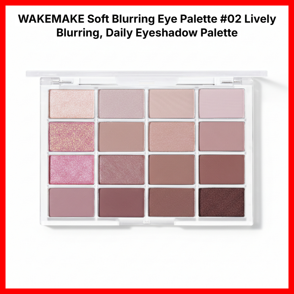 [WAKEMAKE] WAKEMAKE Soft Blurring Eye Palette #02 Lively Blurring พาเลทอายแชโดว์รายวัน