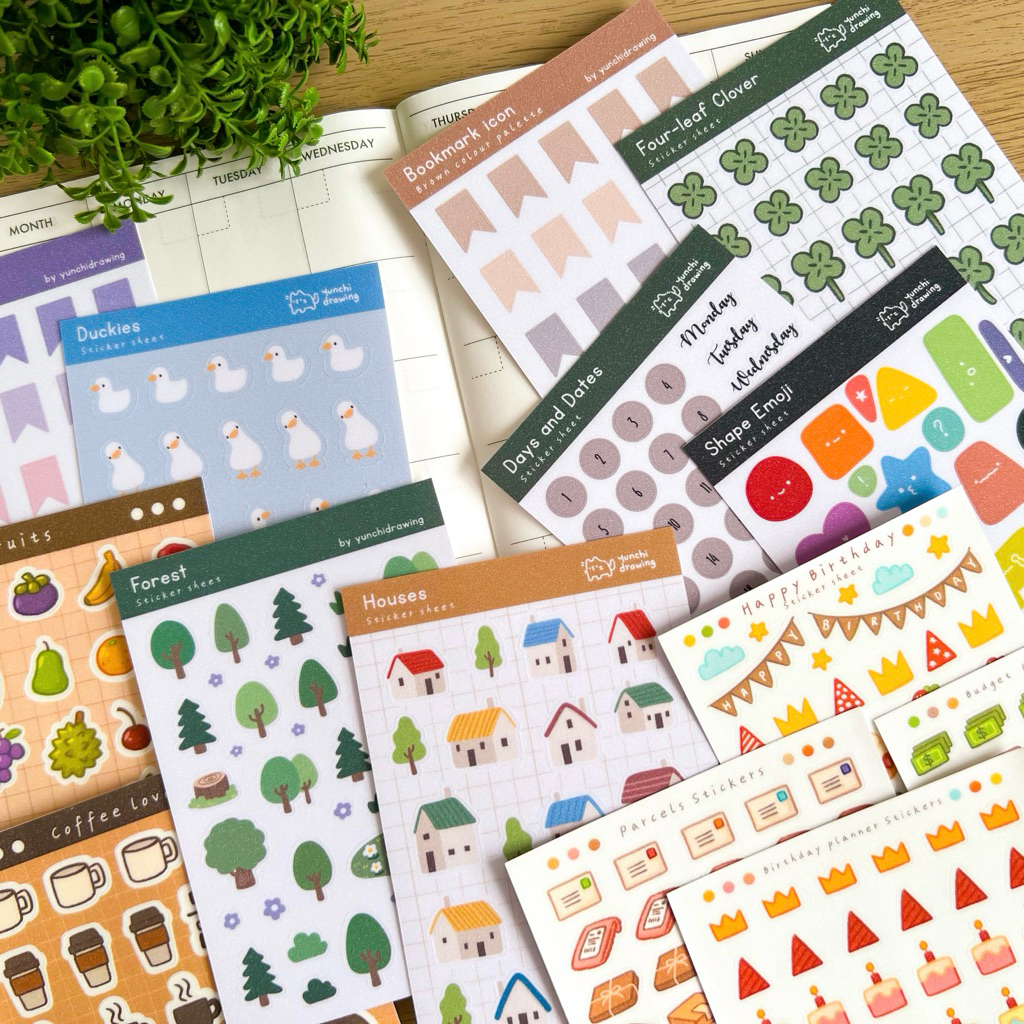 สติ๊กเกอร์ Planner  Functional icon / Planner / สติ๊กเกอร์โน๊ตบุ๊ค / สติ๊กเกอร์ไม่ซ้ําใคร / / สติ๊กเ