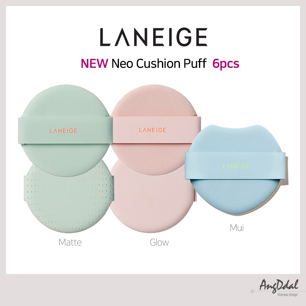 [LANEIGE] Neo Cushion Matte | Glow Puff Mui Puff 6 ชิ้น - LANEIGE, Matte Finish, Cushion Compact
