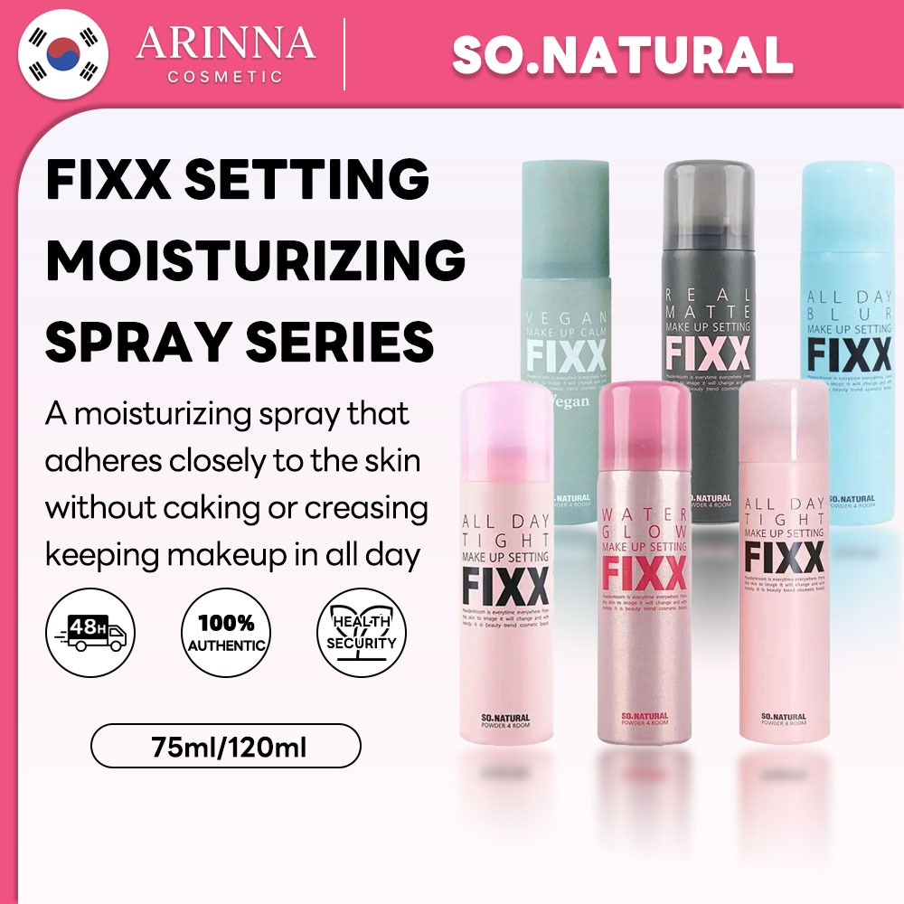 [SO NATURAL] [5TYPE] All Day Tight Make Up Setting Fixx Makeup Fixer Finishing Spray Olive Young