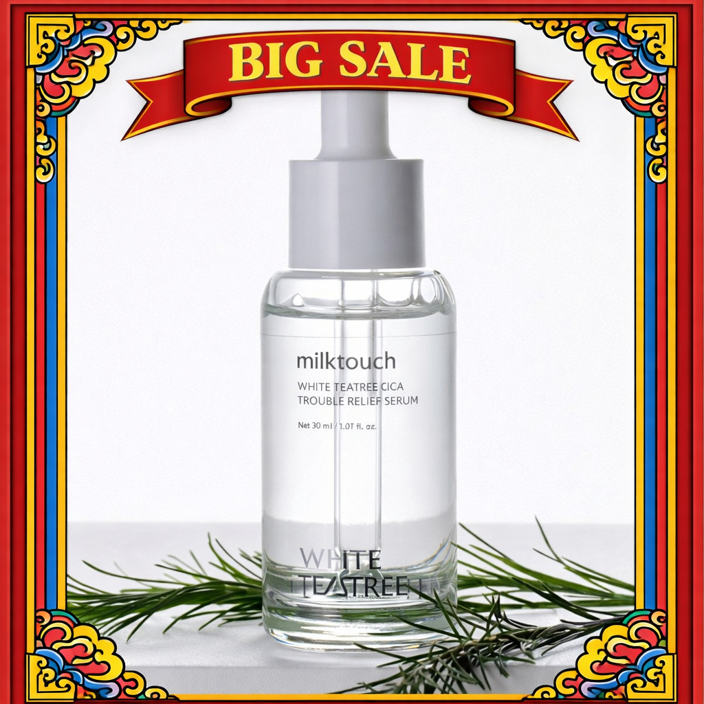 Milk Touch White Tea Tree Centella LHA Trouble Calming Serum 30ml | แอคเน่ ซูทติ้ง แอนด์ เจนเทิล เอ็
