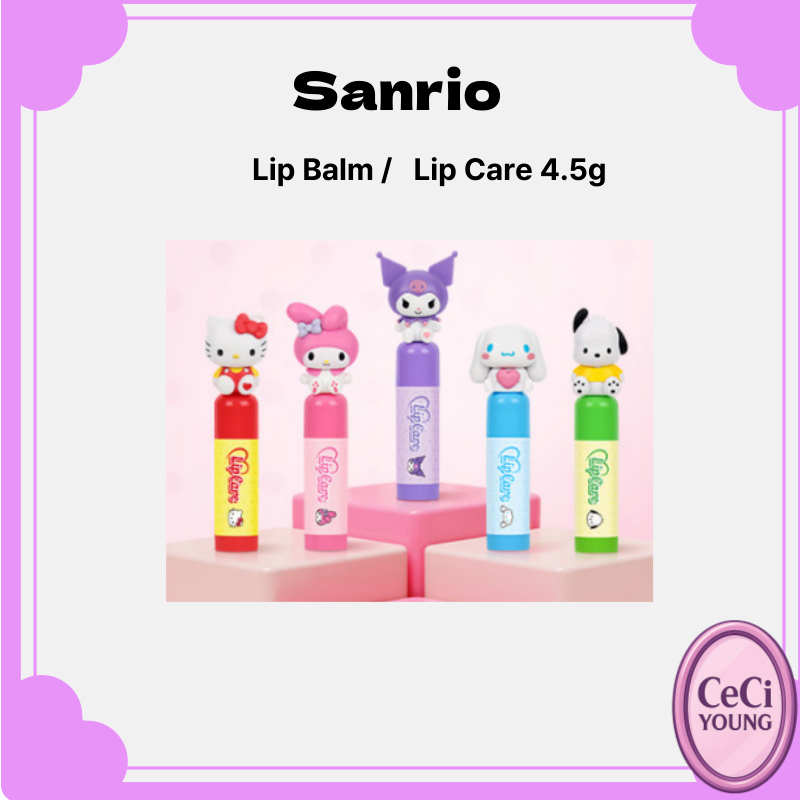 Sanrio Character Lip Care 4.5g – ลิปบาล์มให้ความชุ่มชื้นน่ารัก (Hello Kitty, My Melody, Kuromi, Cinnamoroll, Pochacco)
