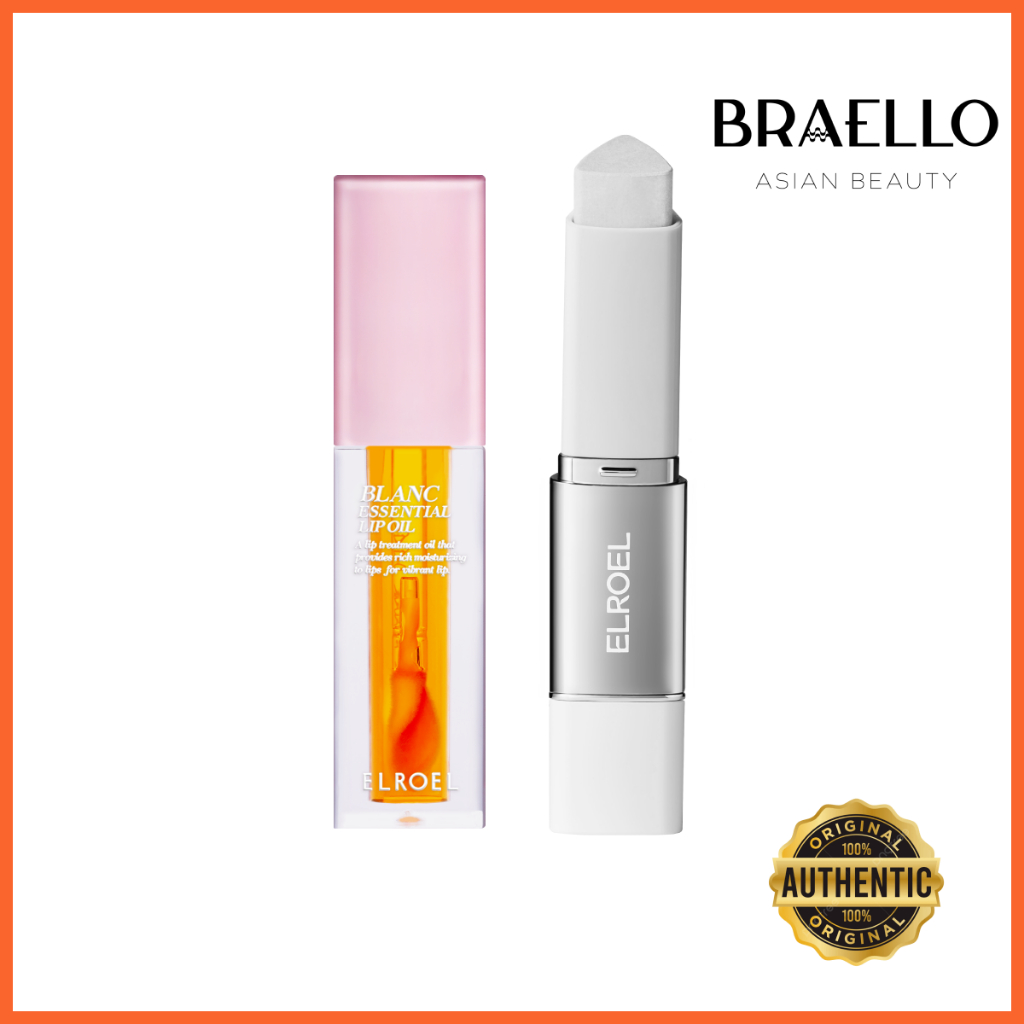KIT ELROEL MAKE NATURAL: BLANC COVER STICK LIGTH + LIP OIL APRICOT (GLOW SAUDVEL)