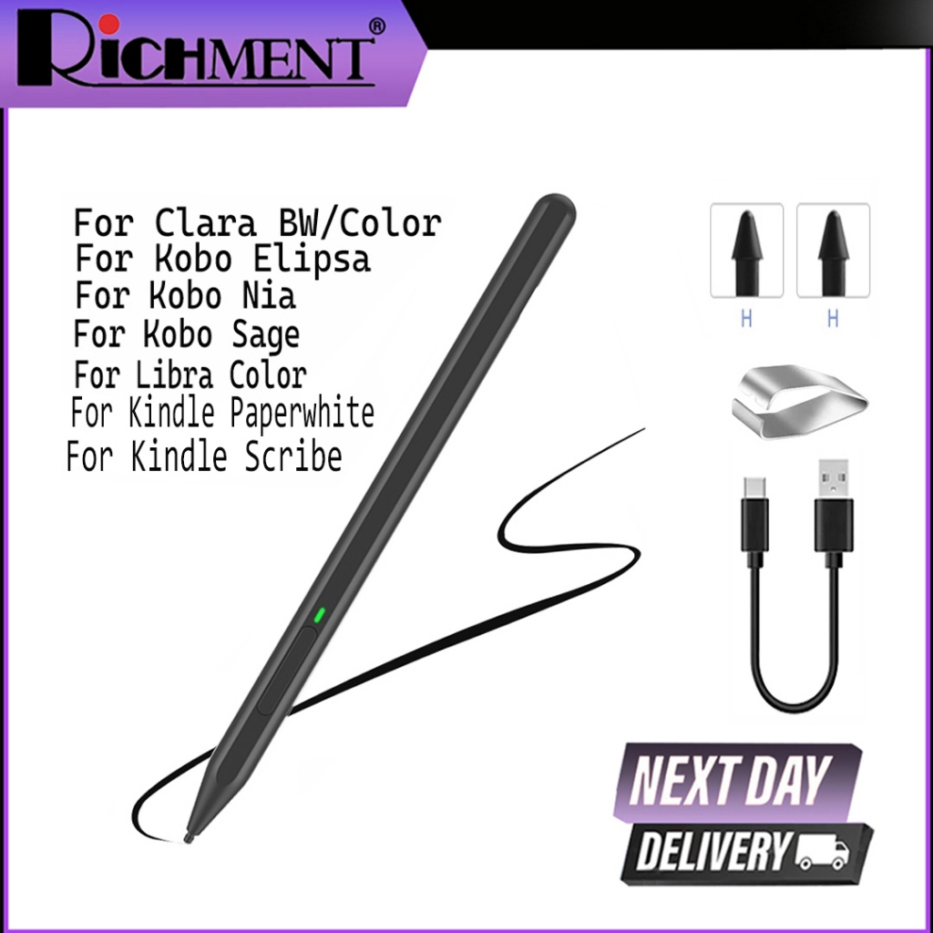 ปากกาสไตลัสสําหรับ Kobo Nia/Color Libra Color/Kobo Sage/Kobo Elipsa/kindle Paperwhite/kindle Scibe /