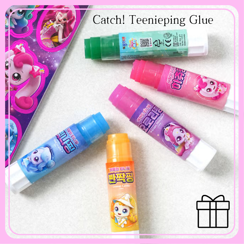 Teenieping Color Glue Stick 8g 5 ชิ้น Kids Craft Glue Set เกาหลี