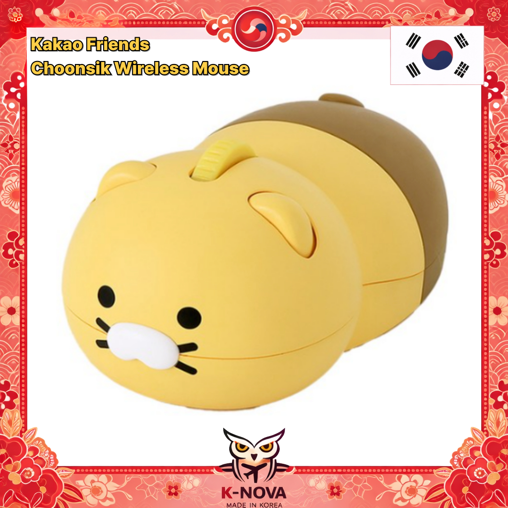 [Kakao Friends] เมาส์ไร้สาย Choonsik แมวน่ารัก Bluetooth 2.4GHz เมาส์คอมพิวเตอร์