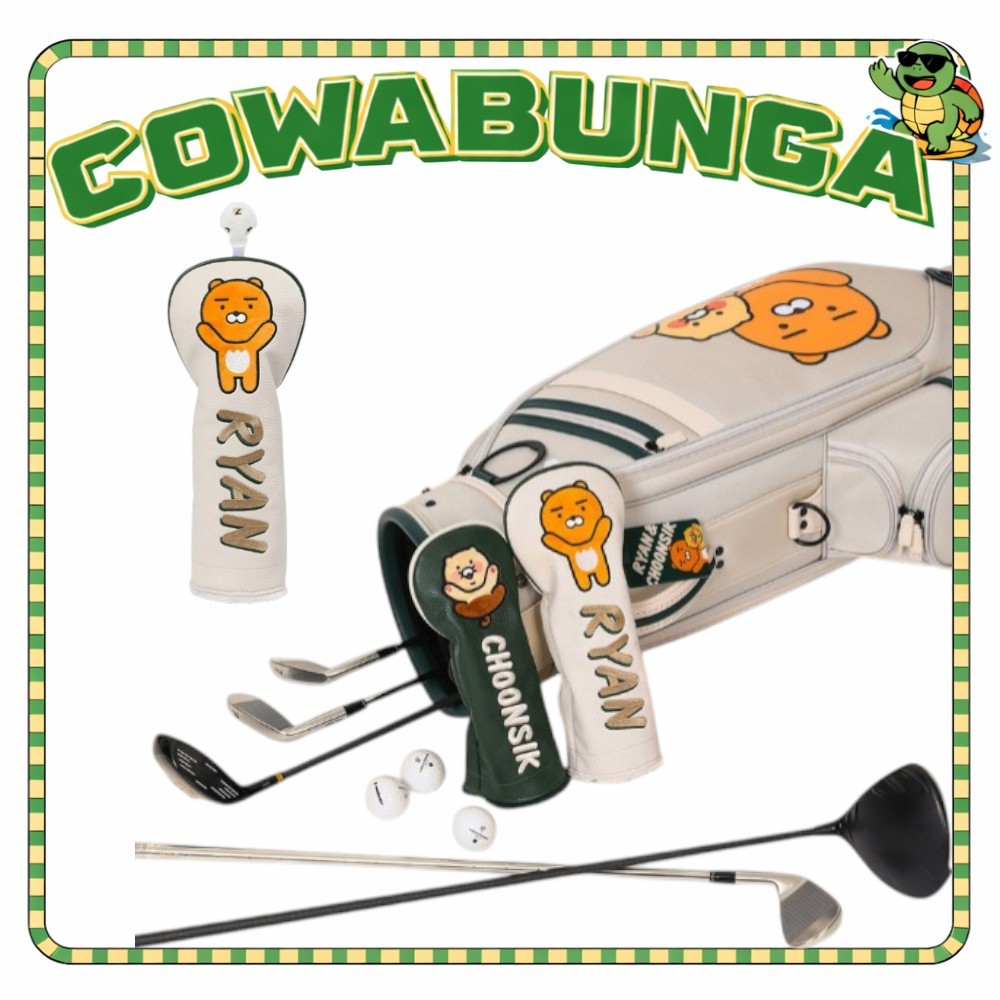 [Kakao Friends Golf] Ryan & Choonsik Wood Golf Headcover Club Cover