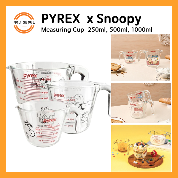 Pyrex x Peanuts / ถ้วยตวงแก้ว Snoopy 250ml / 500ml / 1000ml