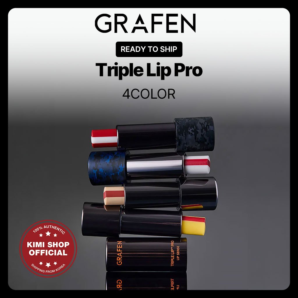 [GRAFEN] Triple Lip Pro 4 สี Men Color Lip Balm
