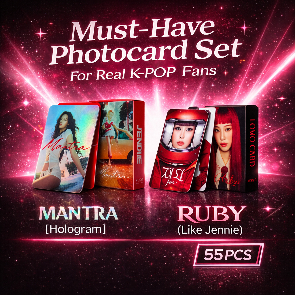 JENNIE 2025 Photocard อย่างเป็นทางการอัลบั้มใหม่ | Ruby Like Jenny / Mantra Hologram K-POP Collectib