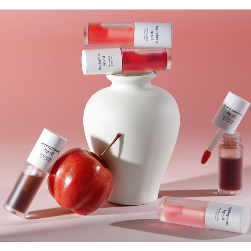 [Nooni] Apple Lip Oil 3.7ml Hydrating Lip Oil Moisturizing Lip Treatment เกาหลี Lip Care Glossy Lip 