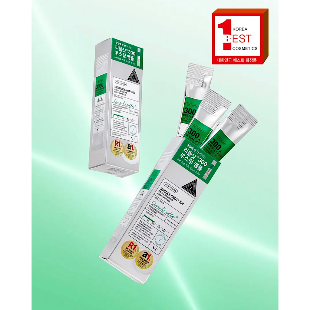 VT Reedle Shot 300 Facial Boosting First Ampoule 2ml x 6ea Cica Micro Needle Skin Booster สกินแคร์เก