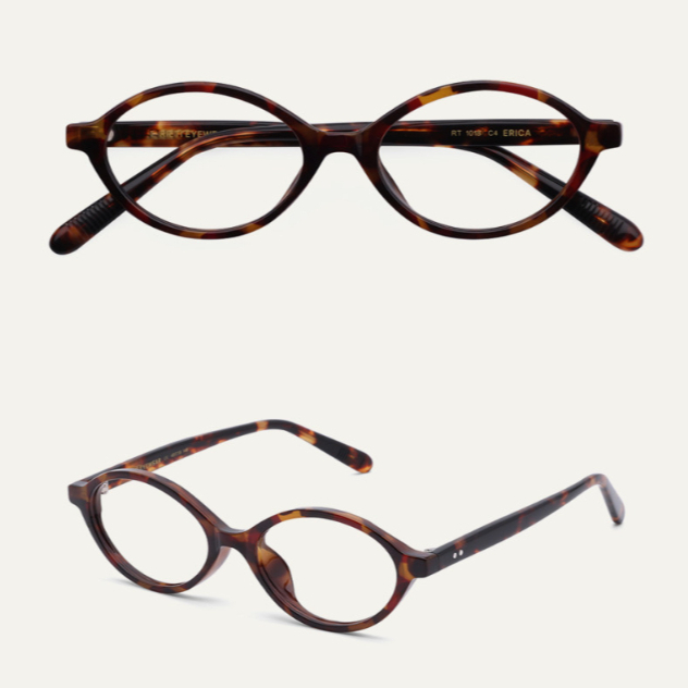 [Rieti]แว่นตากันแสงสีฟ้า 99.9% UV400 แบบ Geek Chic Horn-rimmed (มีให้เลือก 4 สี) - จัดส่งจากกรุงเทพ
