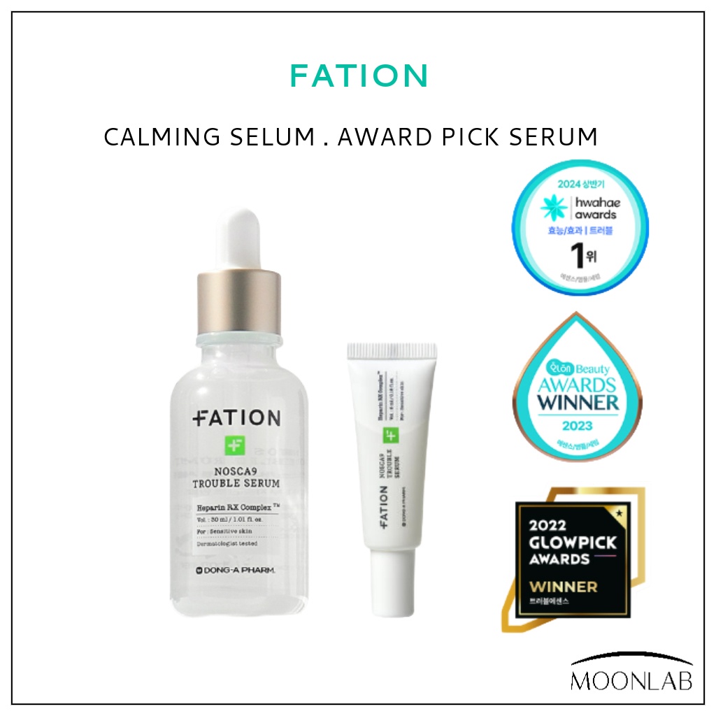 [FATION] FATION Nosca9 Trouble Serum 30ml (ครีม 5ml) | OLIVE YOUNG Select Calming Serum