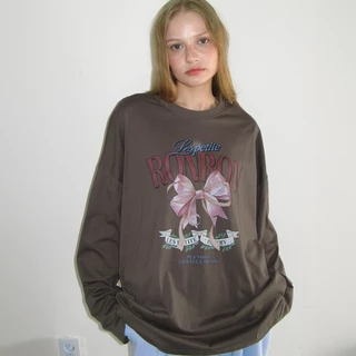 [RONRON] Vintage Double Ribbon Long Sleeve / 2colors