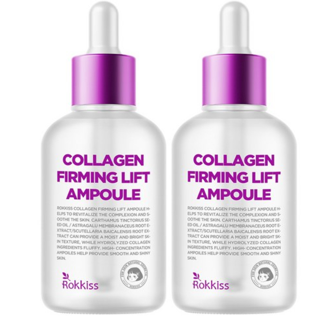 Rokkiss Collagen Firming Lift Ampoule (55ml x 2pcs) | คอลลาเจน แอมพูล | เซรั่มกระชับ