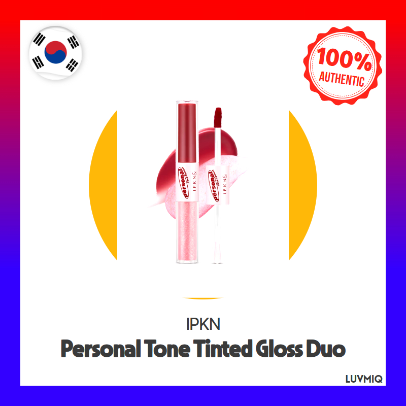 [IPKN] Personal Tone Tinted Gloss Duo – Apple Puree | Korean Glossy Lip Tint Duo by Luvmiq