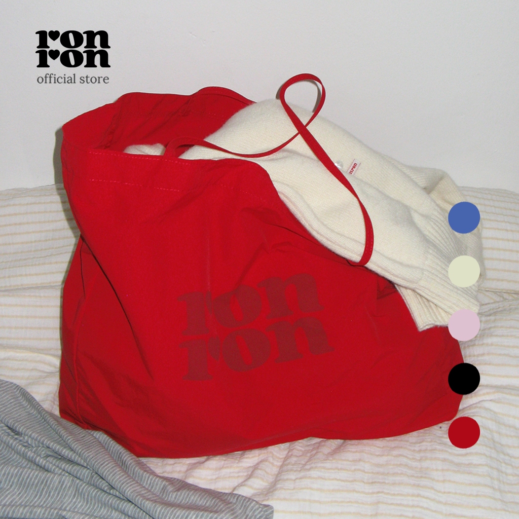 [RONRON] Logo Nylon Shopper / 5colors
