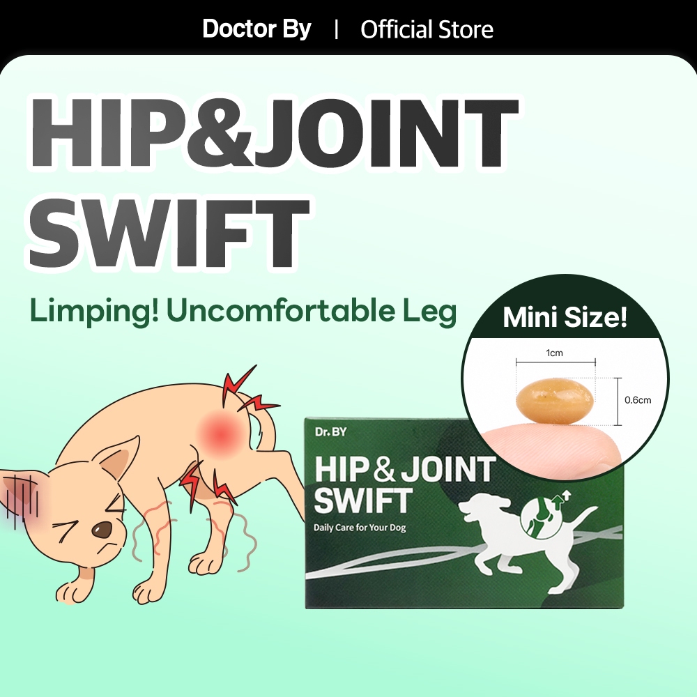 [Doctor By HIP&JOINT SWIFT] อาหารเสริมข้อสุนัข Ovopet Hip Knee Mobility Leg Support Bone Health Care (120 แคปซูล)