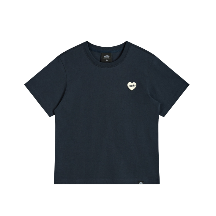[EMIS] (W) HEART RUBBER PATCH T-SHIRT