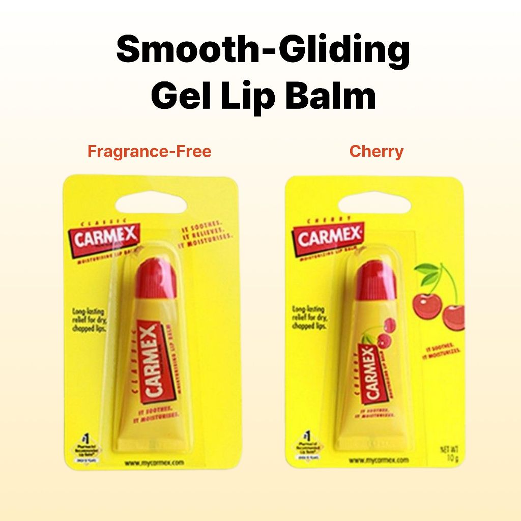Carmex Moisturizing Lip Balm 10g, Classic Tube / Cherry Tube, Moisturizing Lip Care Non-Sticky Daily Use