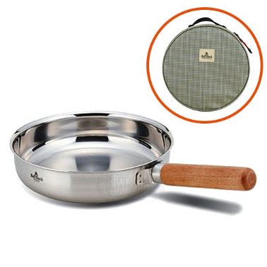 [BellRock] พรีเมี่ยม กระทะสแตนเลส 24ซม | กระทะแคมป์ปิ้ง | กระทะเกาหลี | มีการเหนี่ยวนํา | สแตนเลส 30