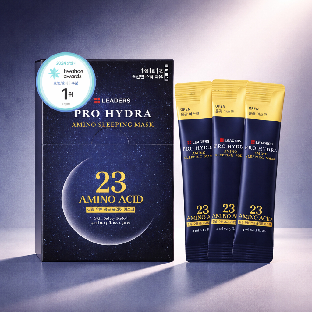 Leaders Pro Hydra Amino Sleeping Mask 4ml x 30ea, Overnight Hydration Repair Pack
