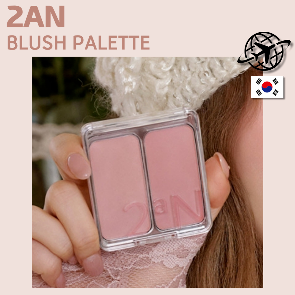 2aN Dual Cheek 18Colors Blush Palette K-beauty Rose Mood MLBB Shades เกาหลีแต่งหน้า Blusher