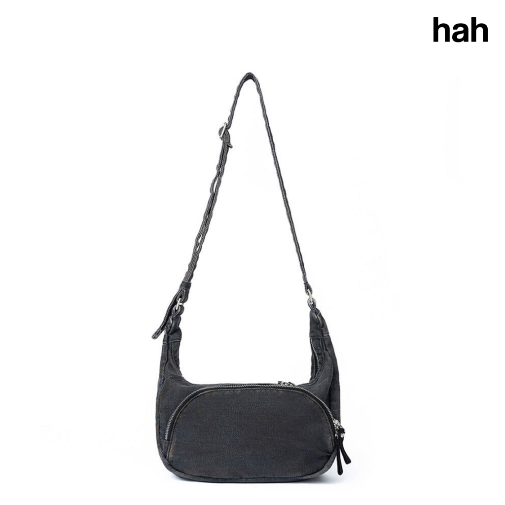 [HAH ARCHIVE] Ferry Washed Hobo Bag (Black)