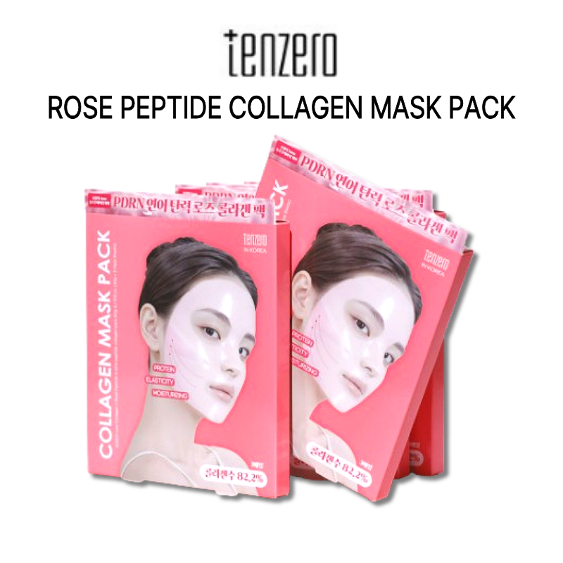 [tenzero] ROSE PEPTIDE COLLAGEN MASK PACK 3ea
