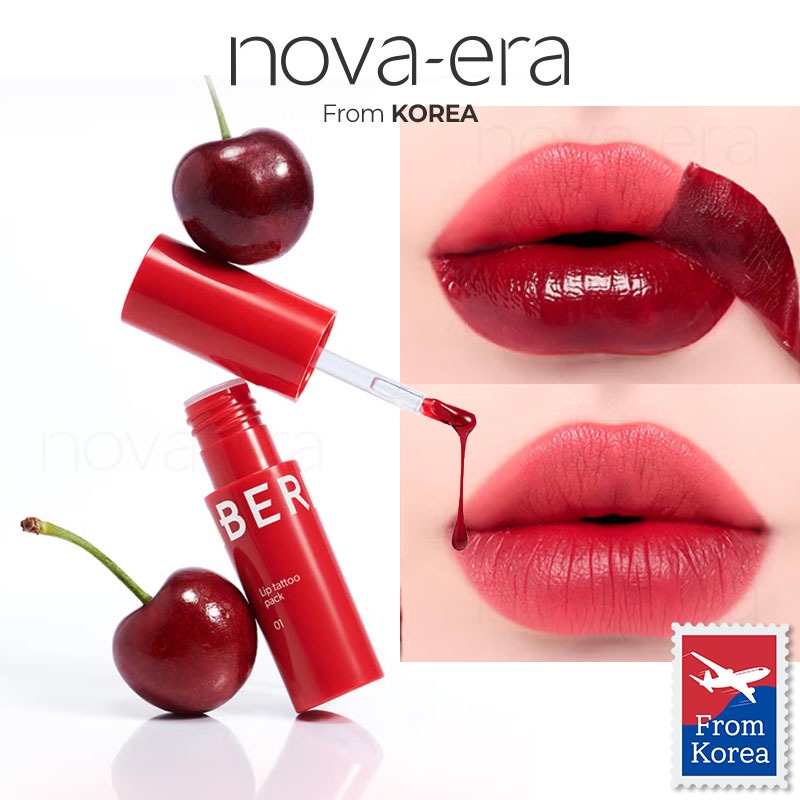 BERRISOM Lip Tattoo Pack 24H Long Lasting Color Moisturizing Tint