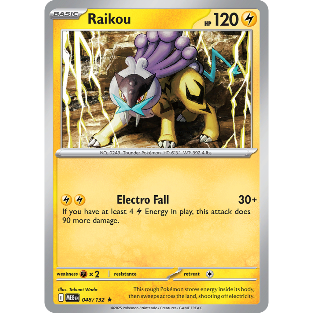 [โปเกมอน TCG] [Mega Evolution: Mega Evolution] Holo Raikou