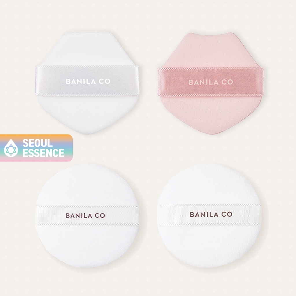 BANILA CO Prime Primer Covericious Ultimate White Puff / Essence Skin Pink Cushion Puff / Powder / Pact Puff
