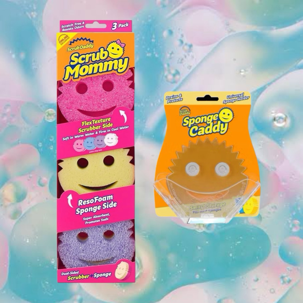 SG INSTOCK SET SCRUB MOMMY WITH SPONGE CADDY